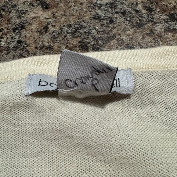 Vintage Sweater Holiday Christmas Whimsical Cottage Cozy Beaded Sequin Large - Picture 4 of 8